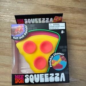 NeeDoh Squeezza Pizza Slice Stress Toy - Yellow & Pink